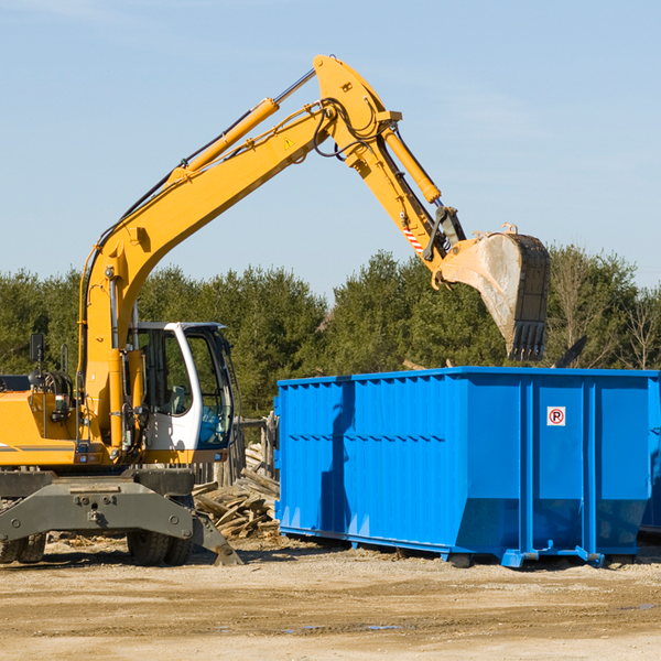 what size residential dumpster rentals are available in Bayview TX